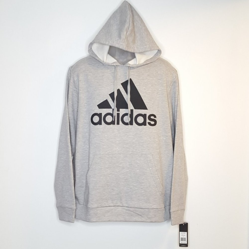 Adidas Men's Big Logo Gray & Black Hoodie Size: Large, "New with Tags".